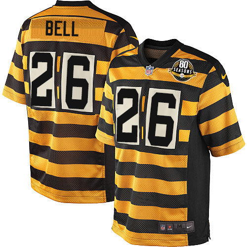 Youth Limited Le'Veon Bell 80th Anniversary Nike Jersey Gold/Black Alternate - #26 Throwback NFL Pittsburgh Steelers